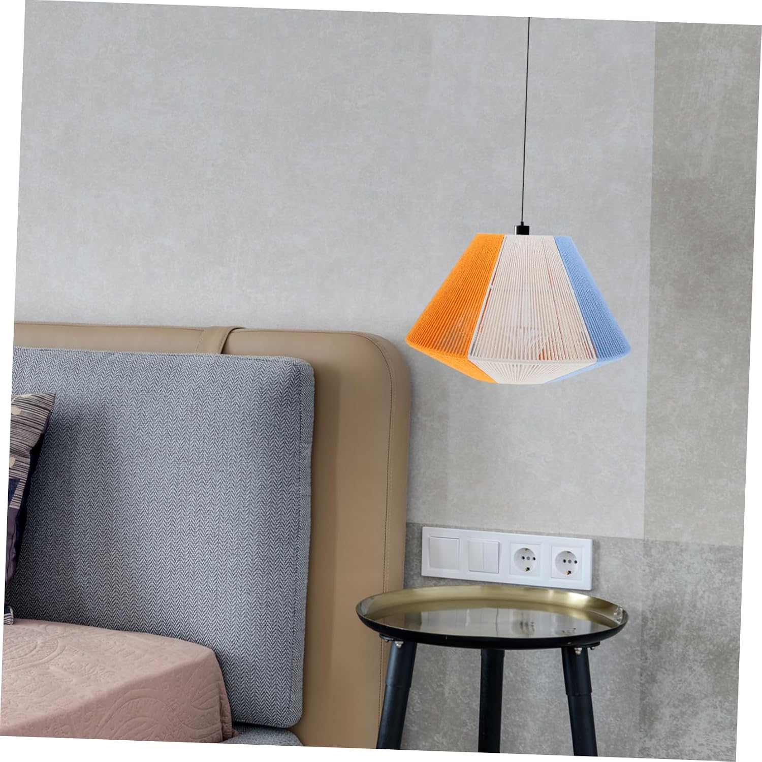 Gadpiparty Home Decorative Lampshade Vintage Rope Ceiling Light Cover for Pendant Lighting Rustic Design for Dining Room Cafe Easy Install Lightweight Comfortable