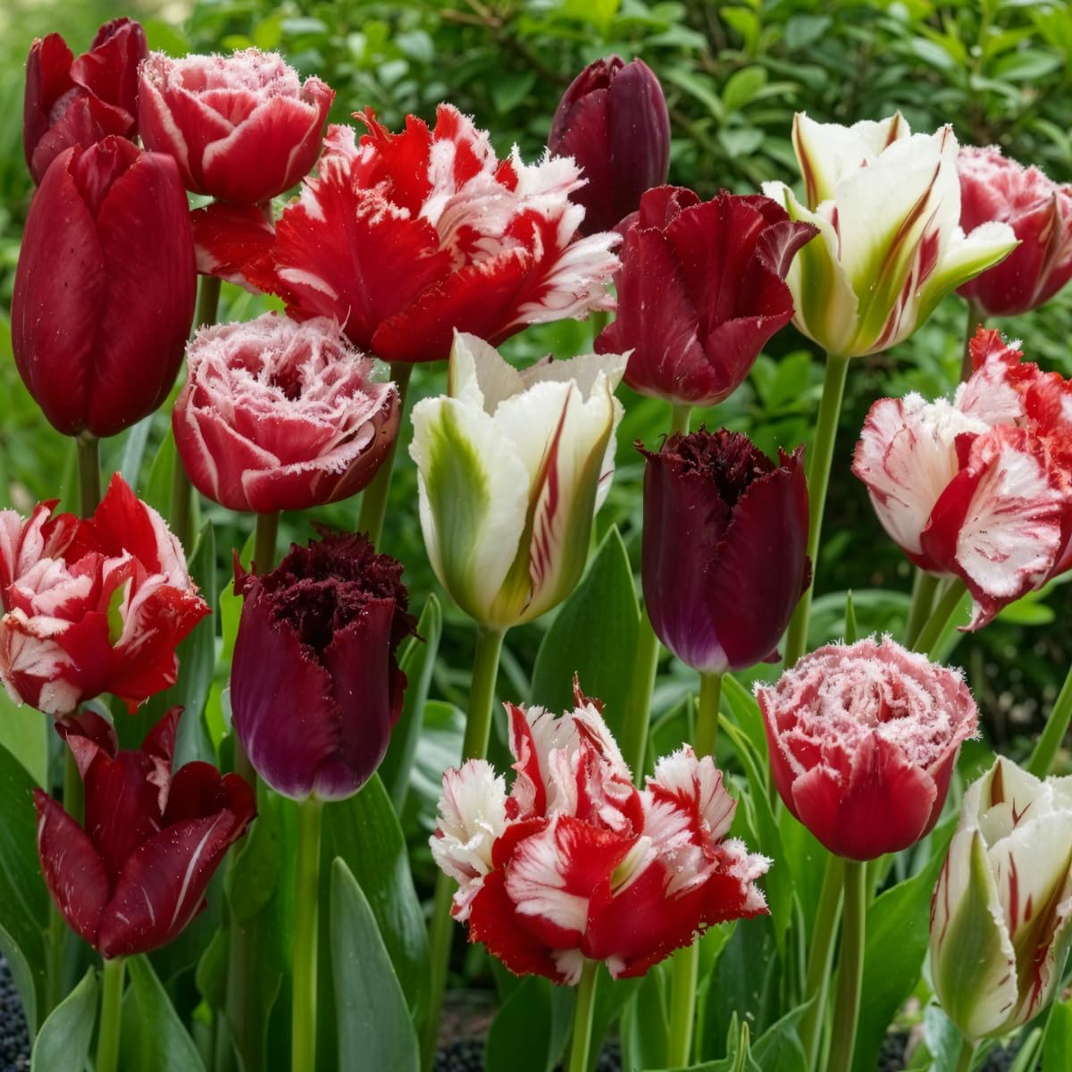 Tulipes Red-Orange-Yellow Mix - 20 Bulbes De Fleurs à Planter