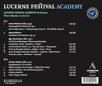 ブーレーズ Boulez Lucerne Festival Academy PIERRE BOULEZ/LUCERNE FESTIVAL BOULEZ CONDUCTS WEBERN