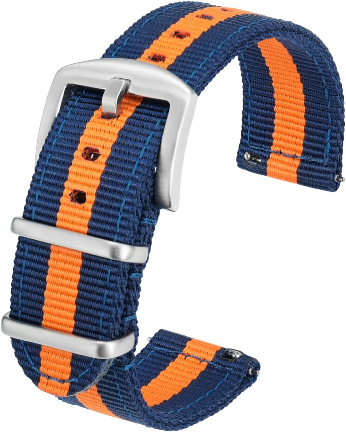 Nylon Watch Band 24mm Watch Strap Replacement for Men Women Military Watch Straps With Stainless Steel Buckle,Blackgrey