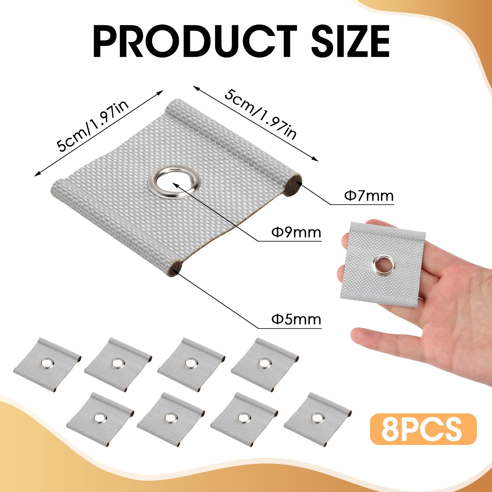 Sangle Auvent Camping Car 10 Piu00e8ces U0152illets De Passepoil Pour Rails De Passepoil 5/6 Mm - 7/8 Mm Accessoires Camping Car Intérieur