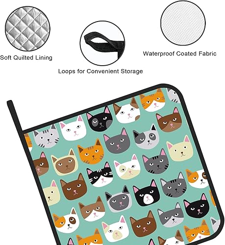 Miniatura 10 de Juego de 2 soportes para ollas de hojas tropicales verdes, resistentes al calor, para microondas, hornear, horno, platos finales y barbacoa