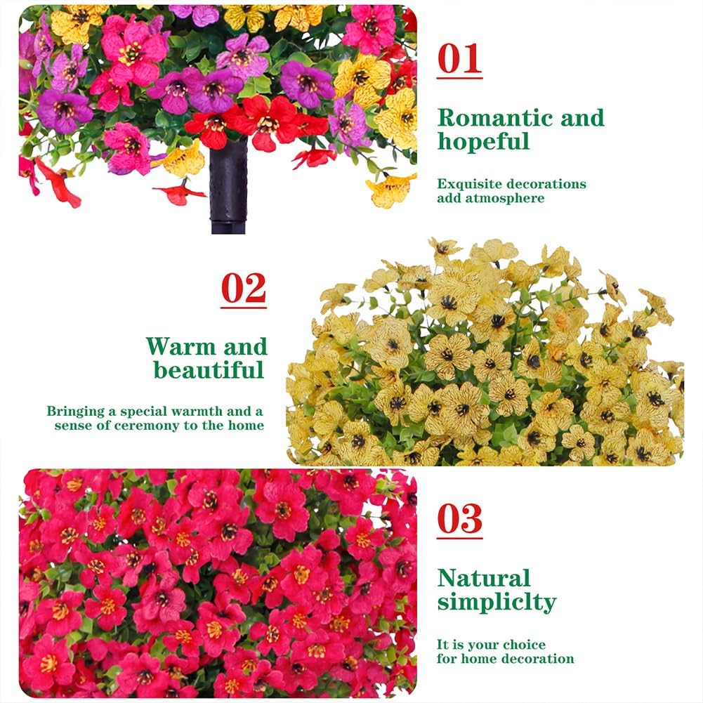2 Stück Kunstblumen Outdoor 60cm Wetterfest Farbenfroh Mit Erdspieß,Gelb | UV-beständige Seidenblumen Pflegefrei Ganzjährig Farbenprächtig für Home Garten Blumenbeet Außendekoration