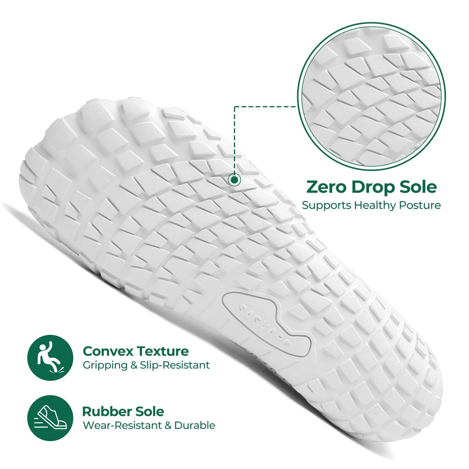 SAGUARO Barefoot Shoes Uomo Donna Scarpe Barefoot - Scarpe Minimaliste Scarpe da Palestra - Traspiranti Scarpe da Scoglio - Punta Larga e Suola a Goccia Zero Nero Fumoso,Gr.35-48 EU