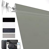 Vista 27 de MYshade - Persianas enrollables opacas personalizadas con cordón para ventanas, tela impermeable, fáciles de instalar