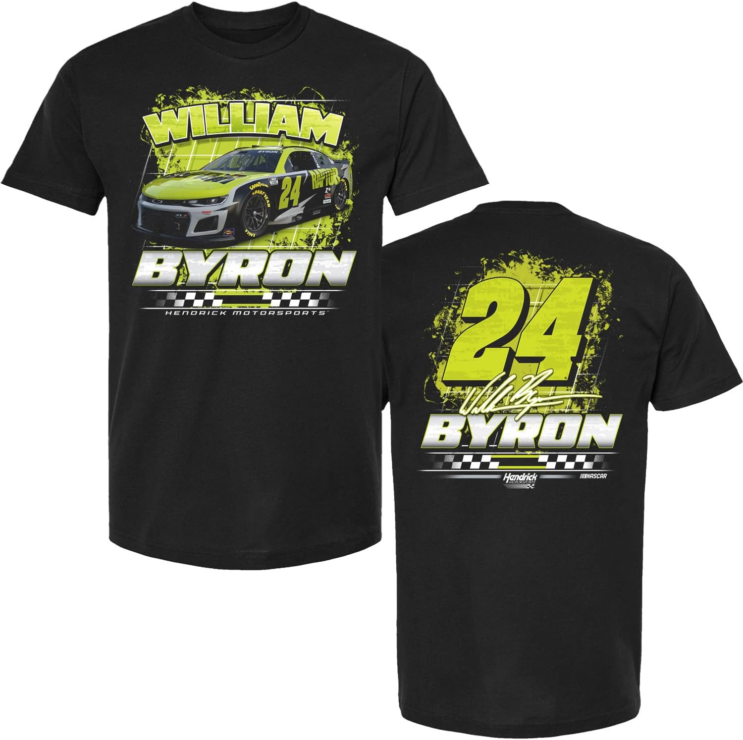 Checkered Flag Sports William Byron Raptor 2-Spot T-Shirt Black