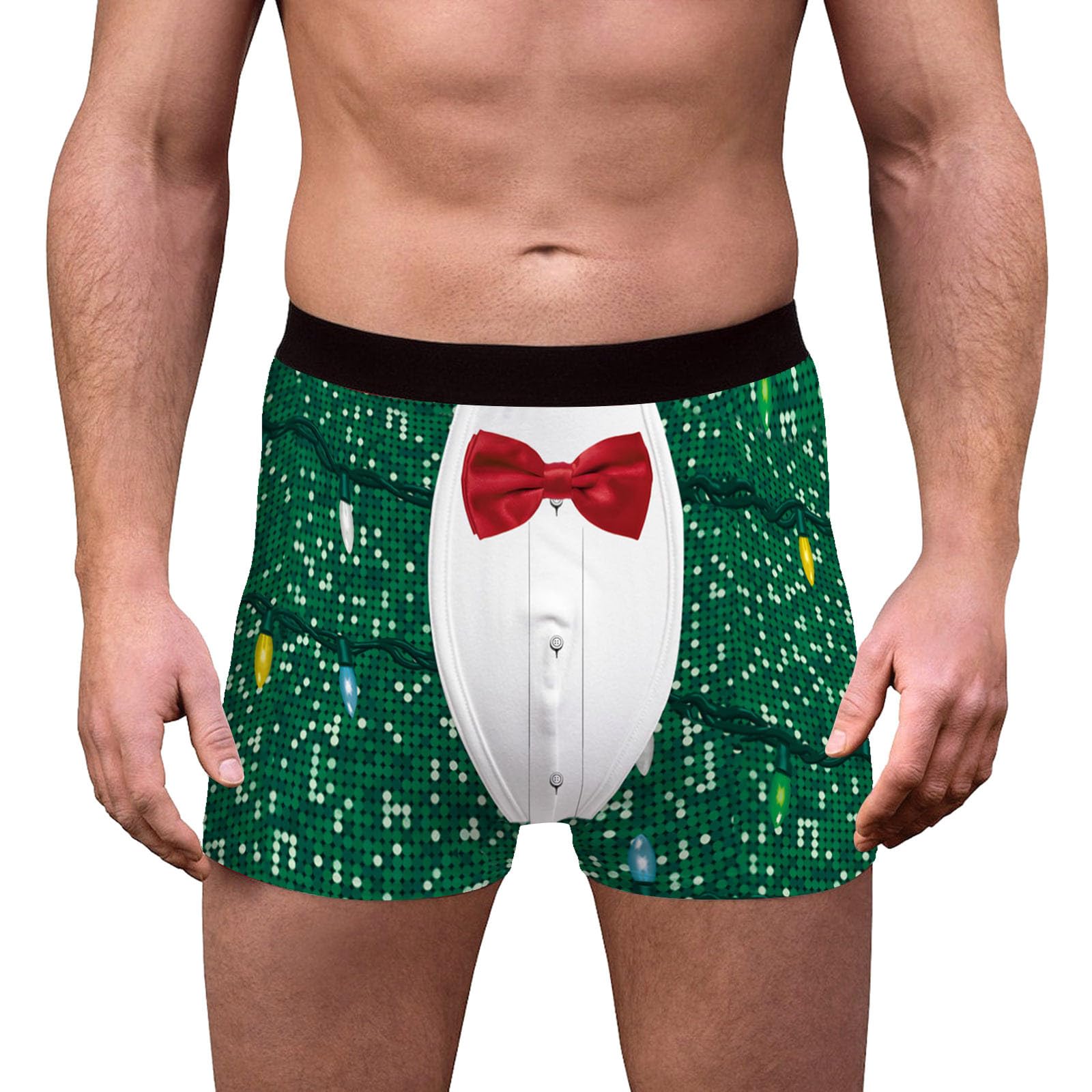 Boxer De Noël Drôle Pour Homme - Motifs 3D Humoristiques (Père Noël, Bonhomme De Neige, Animaux) - Cadeau Gag Rigolo - 2