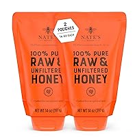 Vista 10 de Nate's - Miel 100% pura, cruda y sin filtrar - Sabor galardonado, botella exprimible de 16 onzas