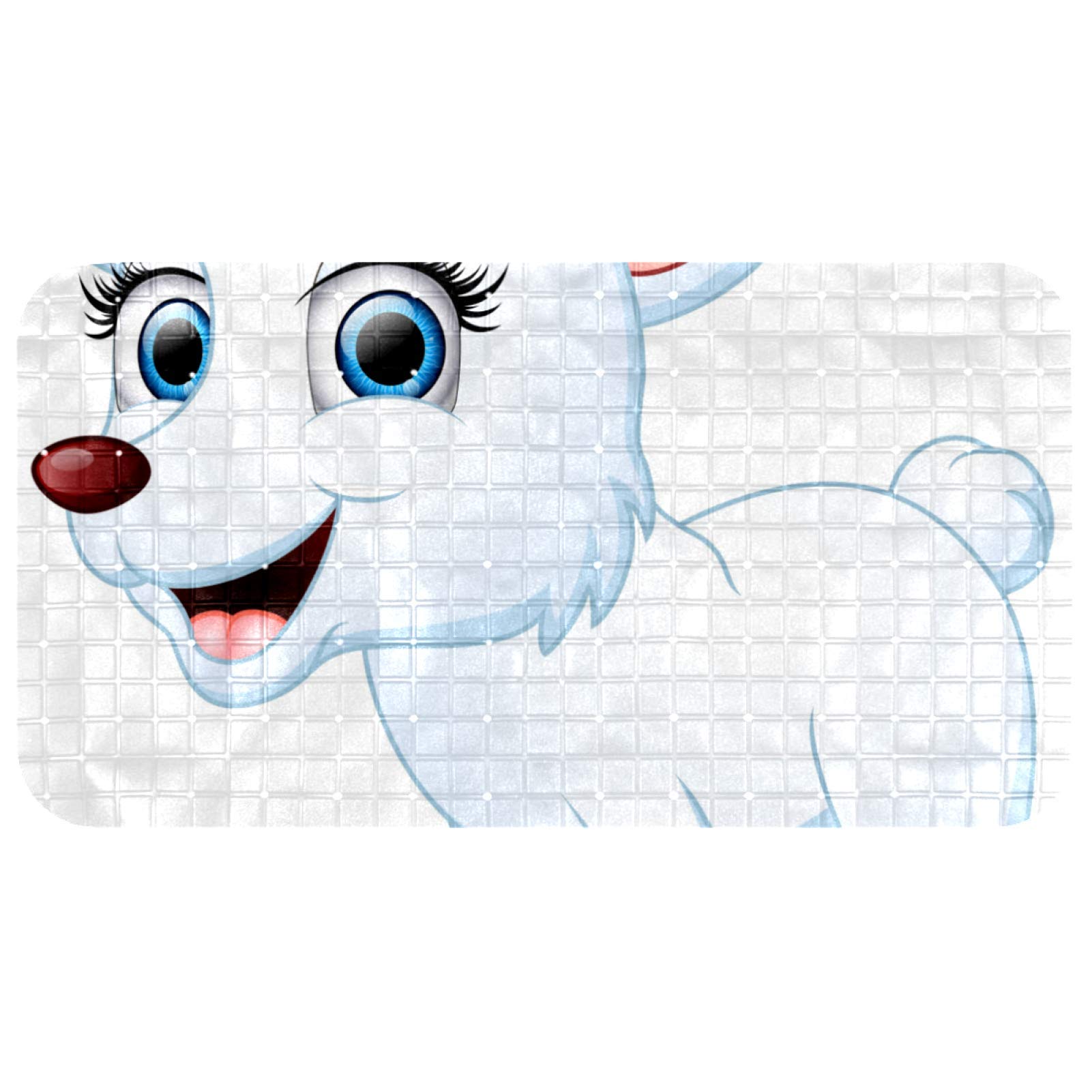 Tapis de bain rigolo ours polaire pour douces toilettes enfants