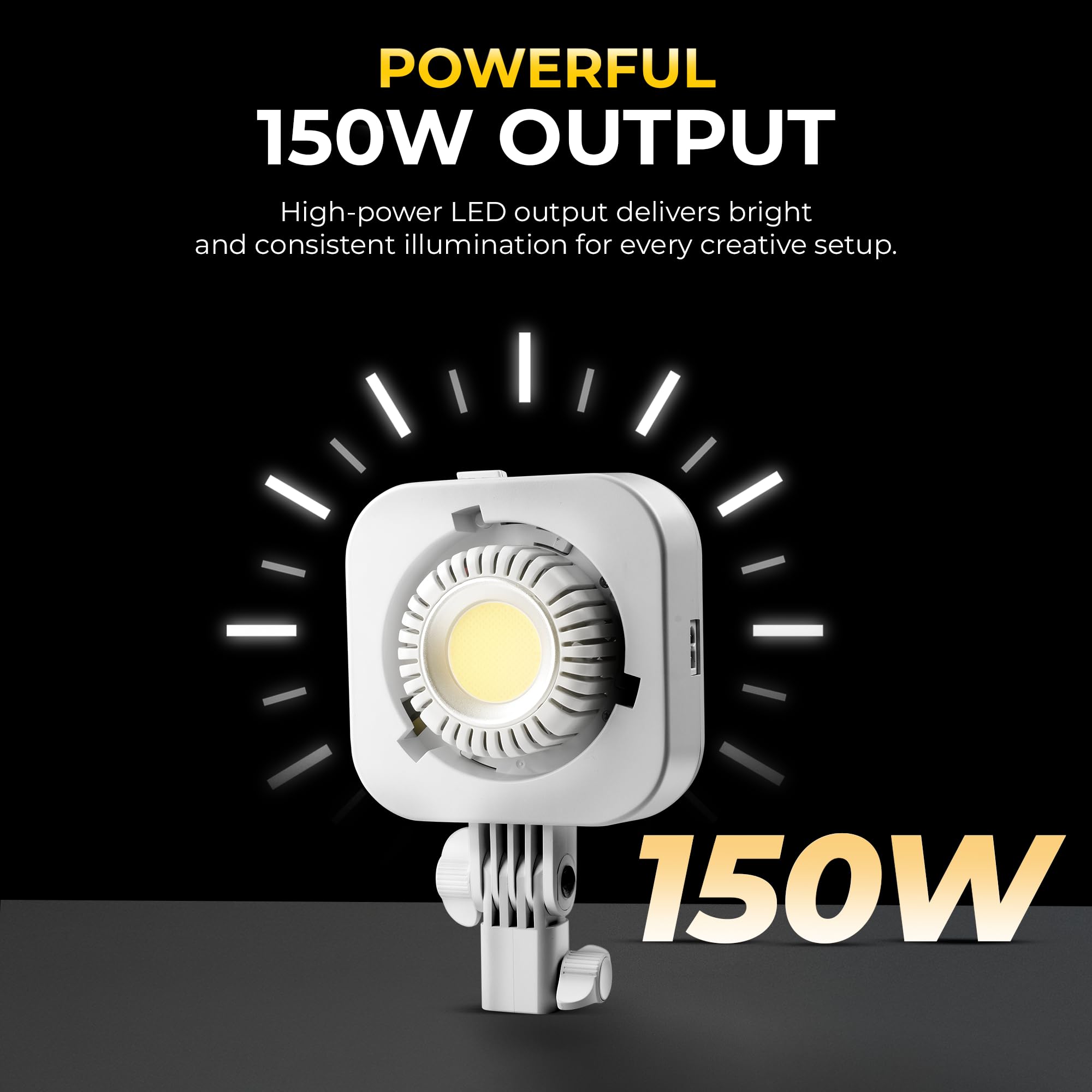Digitek Lite DCL-150 W Bi-Color COB LED Video Light, 150W Continuous Studio Light, 2700K-6500K, CRI 95+, Bowens Mount, App Control, Photography, Videography & Live Streaming — Amazon image 3
