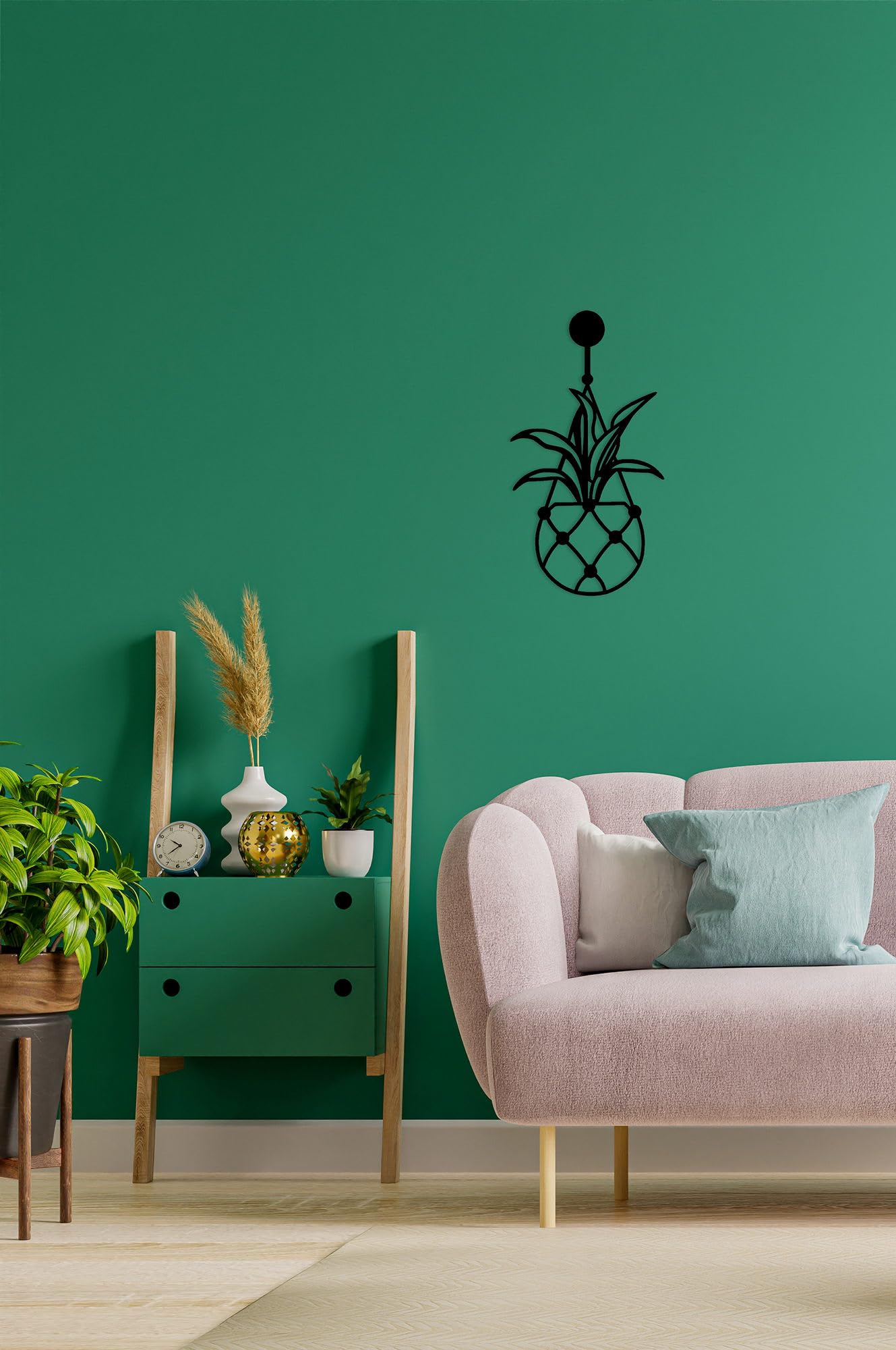 Décoration d'intérieur moderne en métal noir Hanah Home pour art mural unique de salon