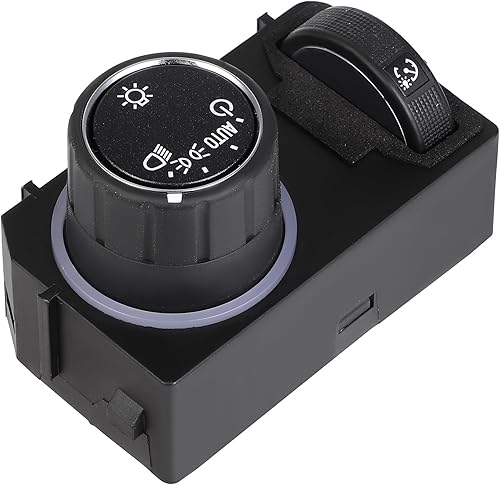 SCITOO Interruptor de atenuación de faros delanteros 23187807 84154111 para Chevrolet Silverado 15002015-2017 para Chevrolet Suburban2015-2017 para