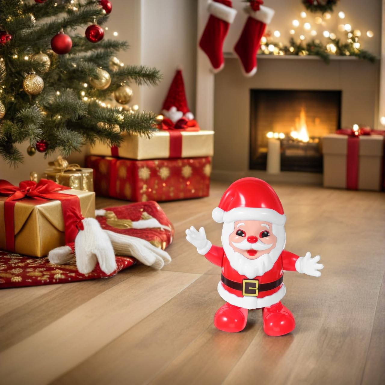 FRCOLOR Dancing Santa Toy Christmas Electric Santa Doll for Xmas Party Decorations and Festive Home Display - Image 4