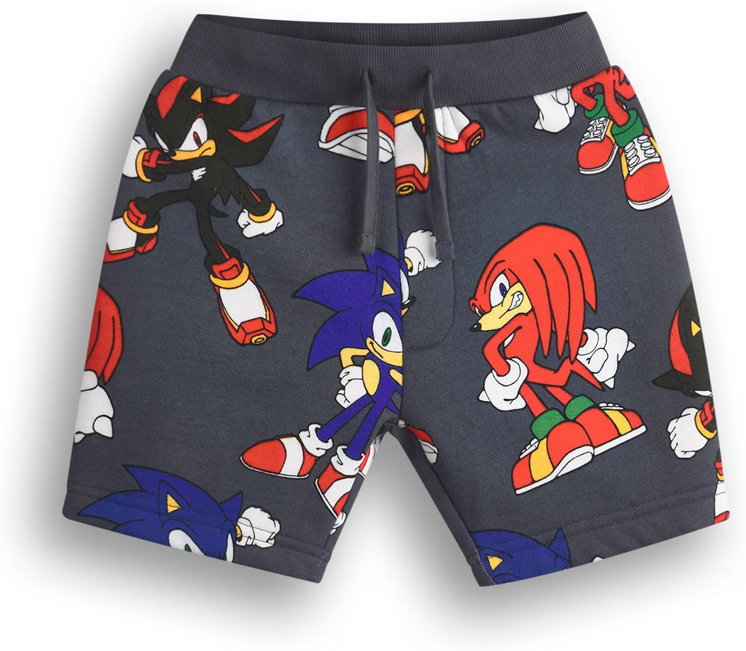 Sonic The Hedgehog Boys Sweatshirt & Shorts Set | Kids All Over Print Graphic Sweater with Matching Bottoms