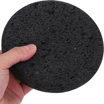SHOWERORO Volcanic Stone Barbecue Slab Lava Cooking Rock Steak Plate for Grilling Pizza Fish Vegetables at Home