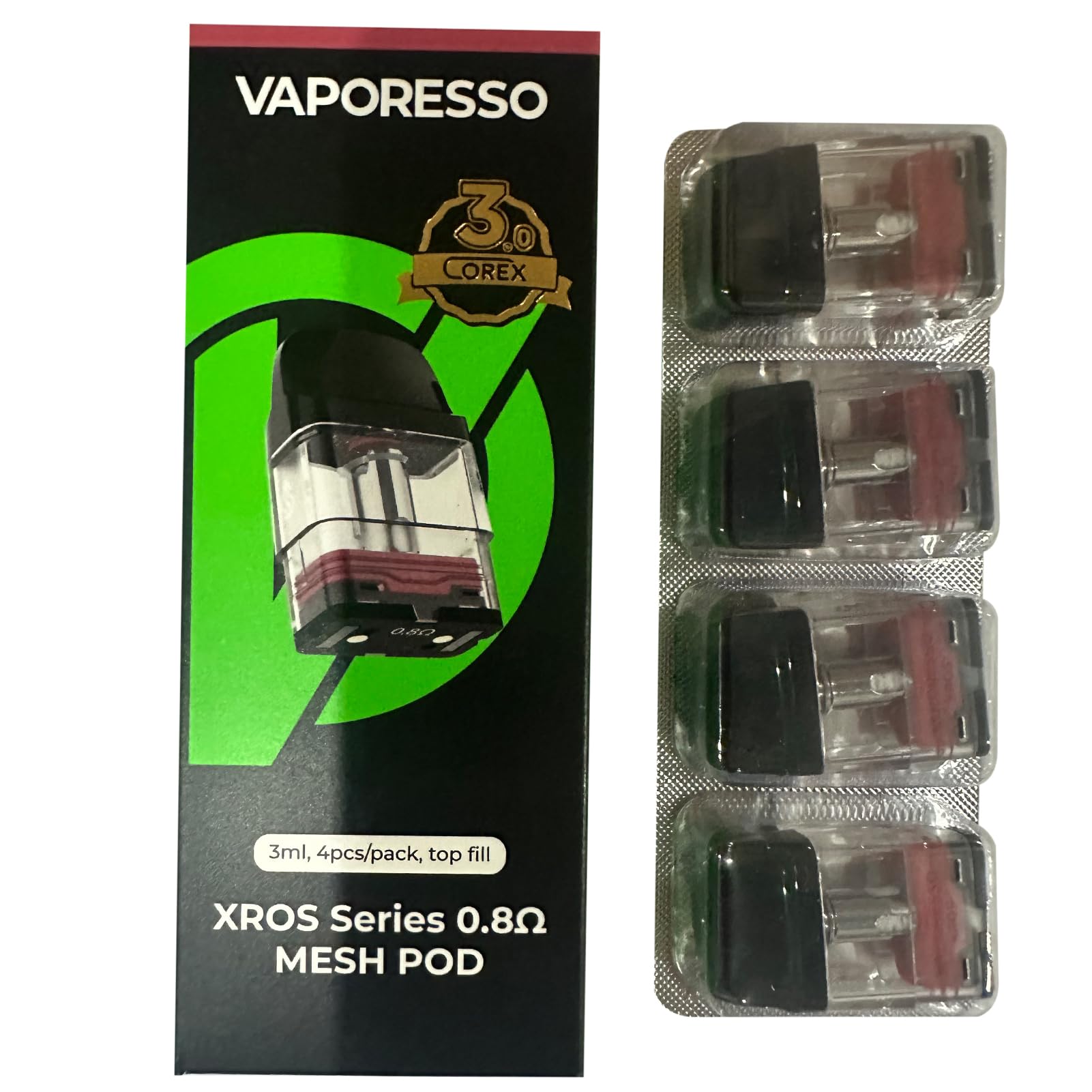 Vaporesso XROS Corex 3.0 Top Fill Mesh Pod 0,8 Ohm, 3ml – kompatibel mit  XROS 4/4 mini/4 Nano, XROS 5, XROS 5 Mini: Amazon.de: Elektronik & Foto