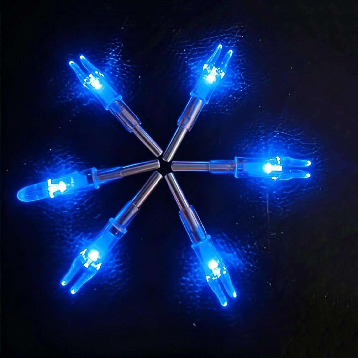 Bgary 6PCS S Lighted Nocks for Arrows with .244/6.2mm Inside Diameter | Compound Bow Arrow Nock for Hunting Shooting High-Visibility LED Arrow Nocks, ON/Off Switch Included