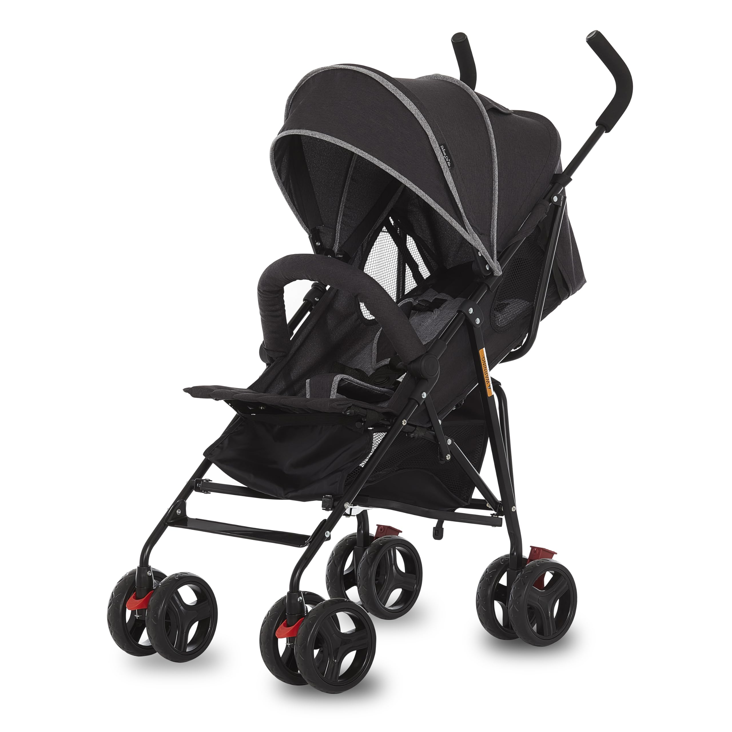 Sponsored Ad - Dream On Me Vista Moonwalk Baby Stroller in Black, Lightweight Infant Stroller with Compact Fold, Multi-Position Recline Umbrella Stroller with Canopy, Extra Large Storage and Cup Holder