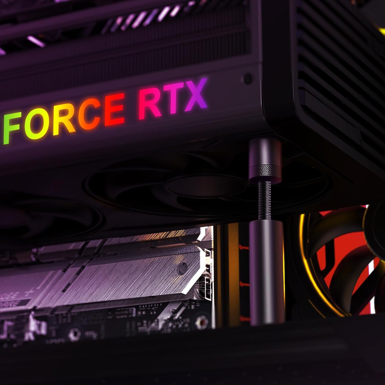 グラフィックスカードGPUブレースサポート、ビデオカードサグホルダーブラケット。