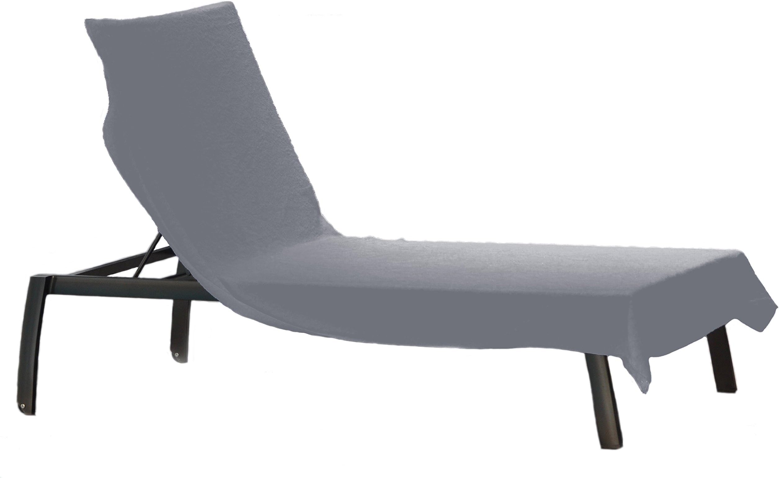 Caribbean Natural Outdoor Large 90 in x 40 in Pool Side Luxury Lounge Chair Towel Cover - Soft Ring-Spun Cotton - Perfect for Spas, Hotels, Homes and Beaches (1, Gray Celestine)