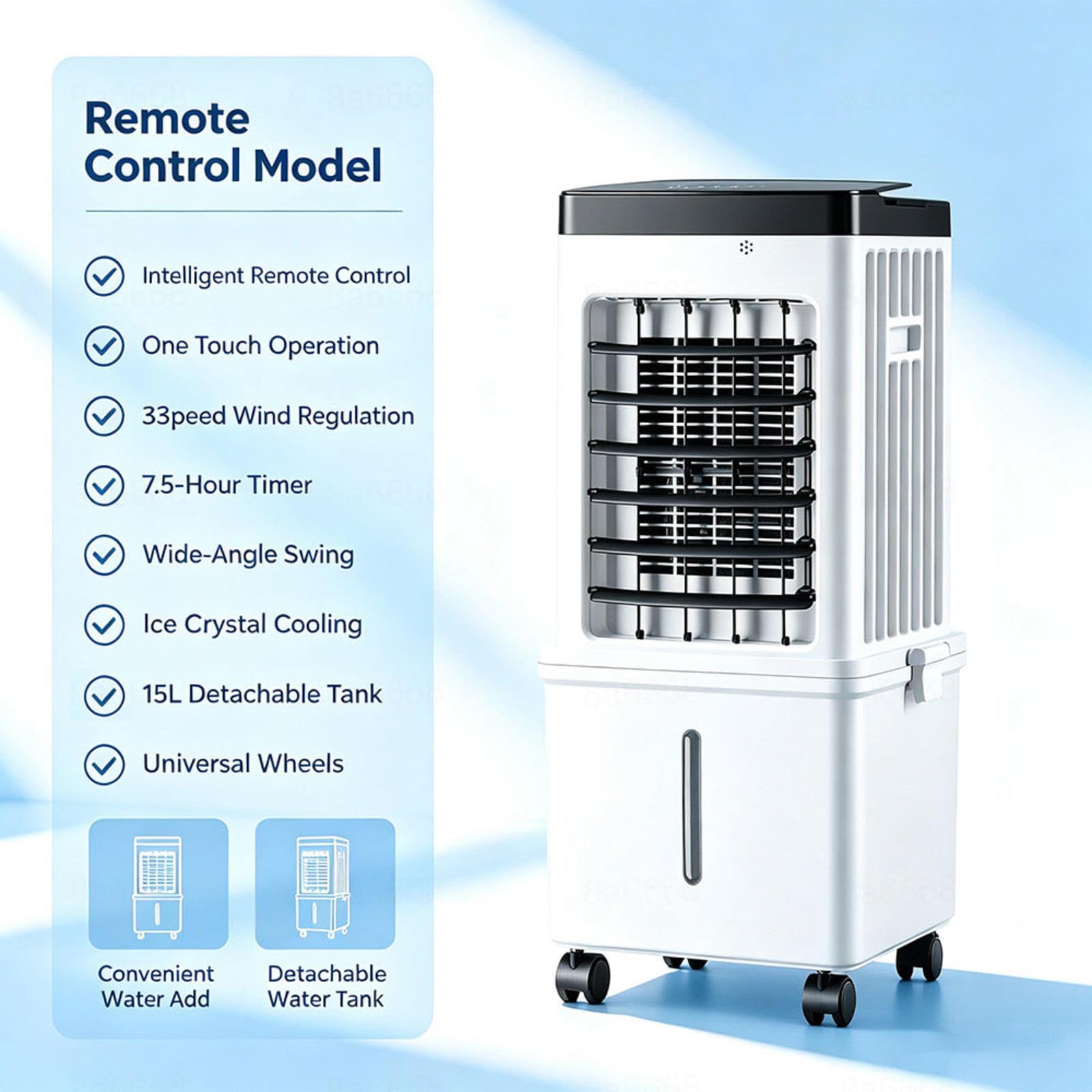 Aire Acondicionado PortáTil Sin Tubo Exterior Con HumidificacióN 36–45 DB DepóSito De Agua ExtraíBle De MáS De 10 L 3 Velocidades Con Temporizador De 2–8 H Para El Dormitorio
