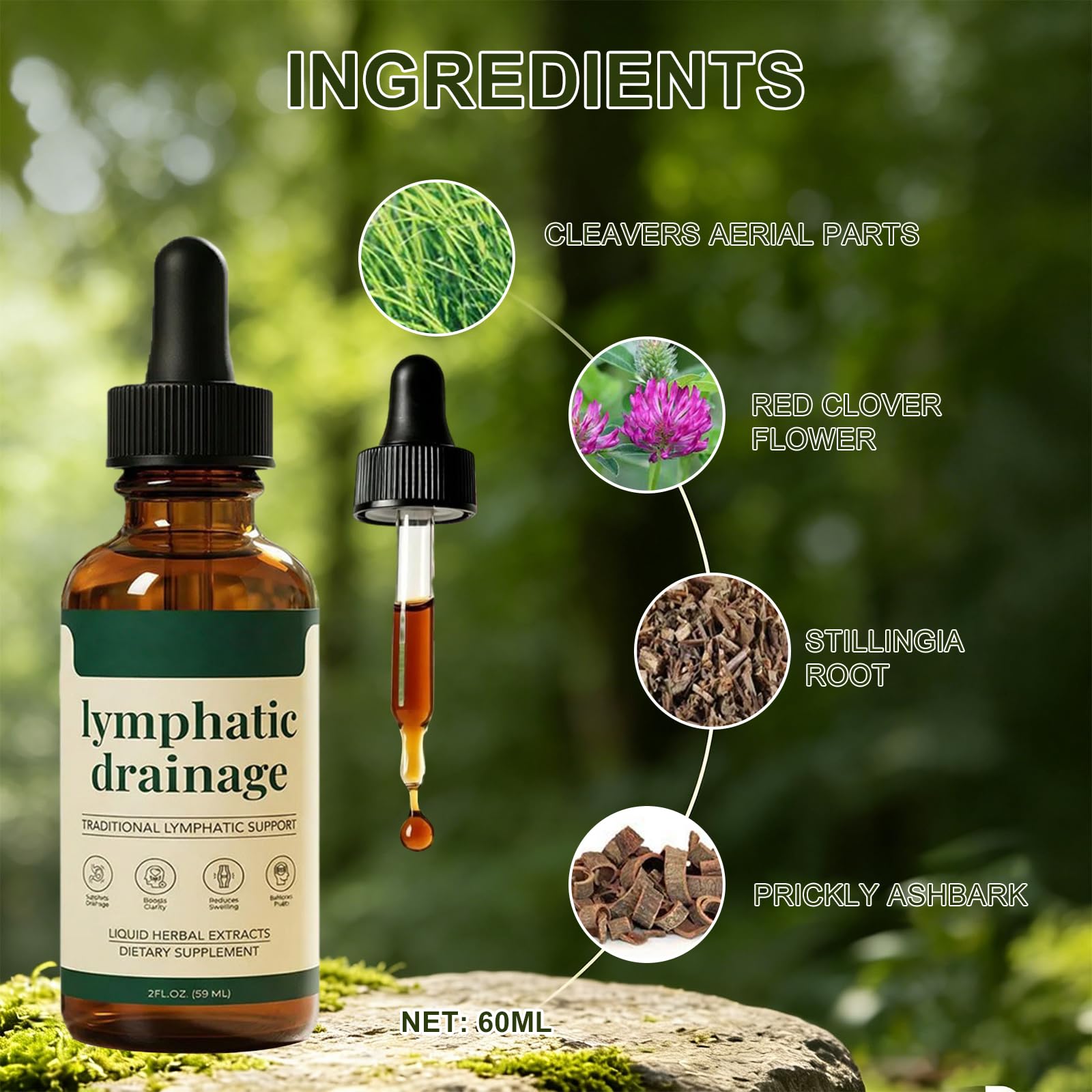2 Piezas Linfia Drenaje Linfático, Linfia Drenaje Linfático Gotas, Gotas de Bienestar para Linforia, Rápido Y Eficaz,Mezclas Hierbas Naturales, para Lipedema, Piernas Cansadas y Presoterapia(60ml)