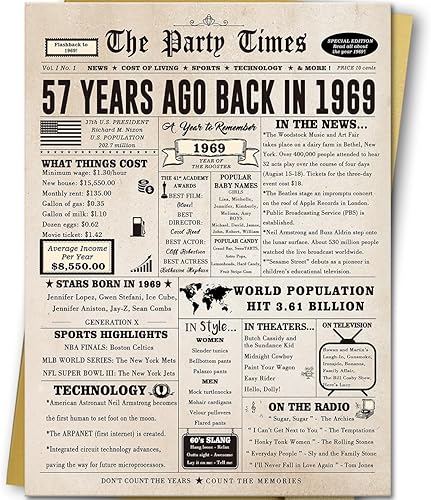 Miniatura 7 de Divertida tarjeta de cumpleaños número 58 para ella y él, decoraciones retro de cumpleaños 58 para mujeres, hombres, mamá papá, ideas de regalo de