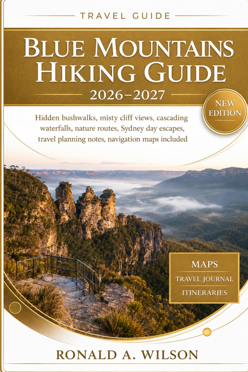 Blue Mountains Hiking Guide 2026–2027: Hidden bushwalks, misty cliff views, cascading waterfalls, nature routes, Sydney day escapes, travel planning notes, navigation maps included