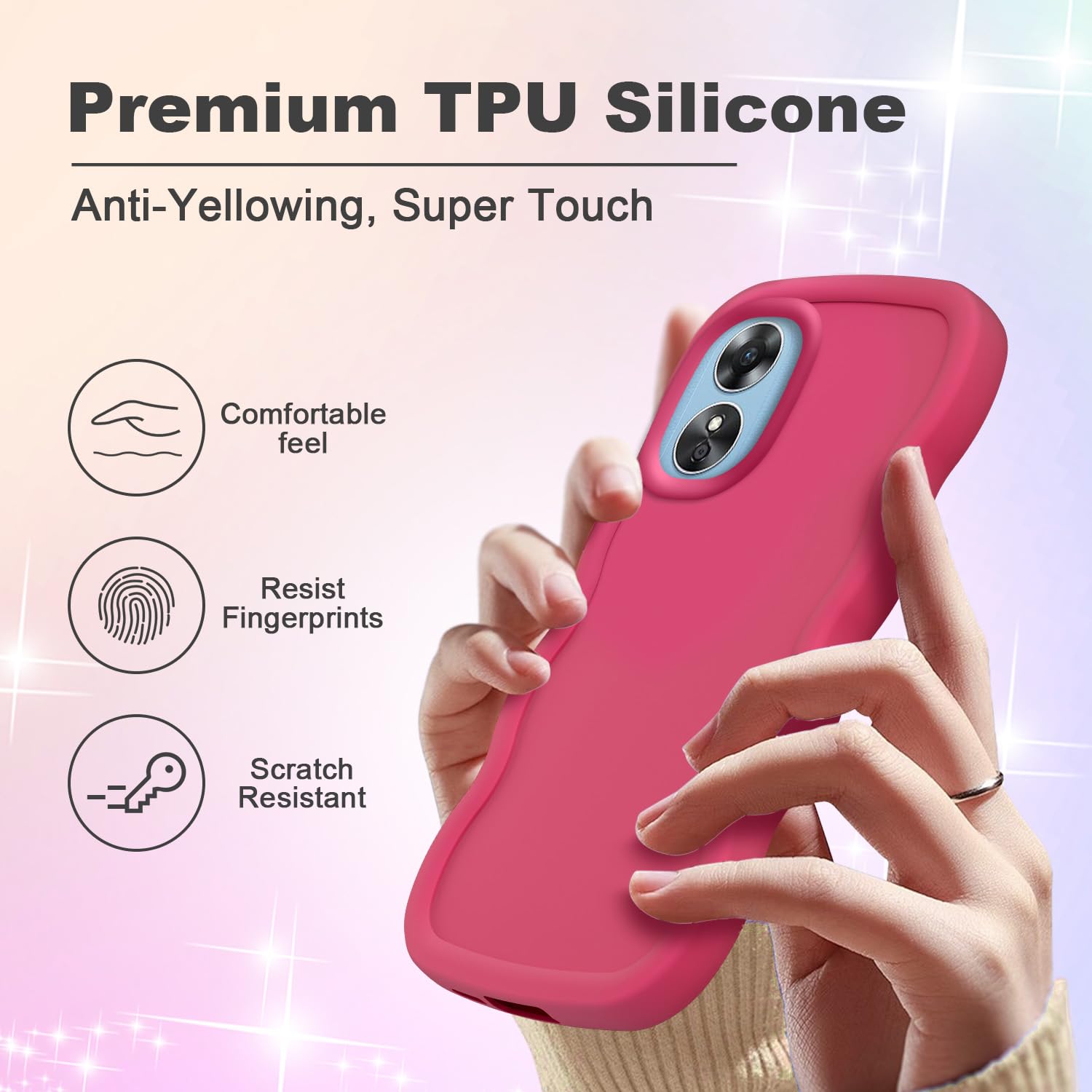 YUXING Silicone Cover per Samsung Galaxy A17 5G 4G - Moda Modello Carino Custodia Design Sottile Slim Cover Antiurto, Antiscivolo Elegante, Protezione