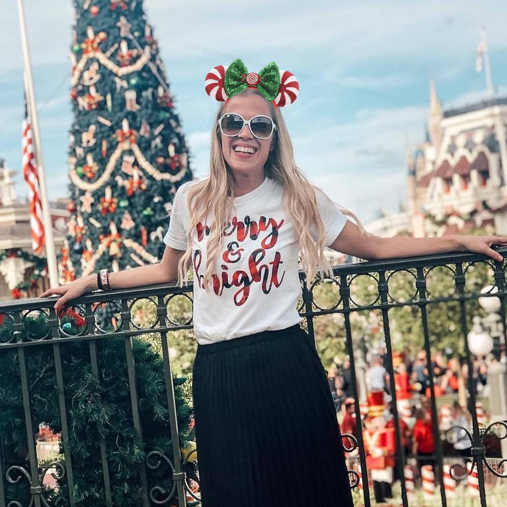 JIAHANG Christmas Lollipop Mouse Ears Headband Sequin Bow with Candy Hair Band, Festival Party Children Decoration Costume Headwear Hair Accessories for Women Girls (lollipop red bow) : Clothing, Shoes & Jewelry