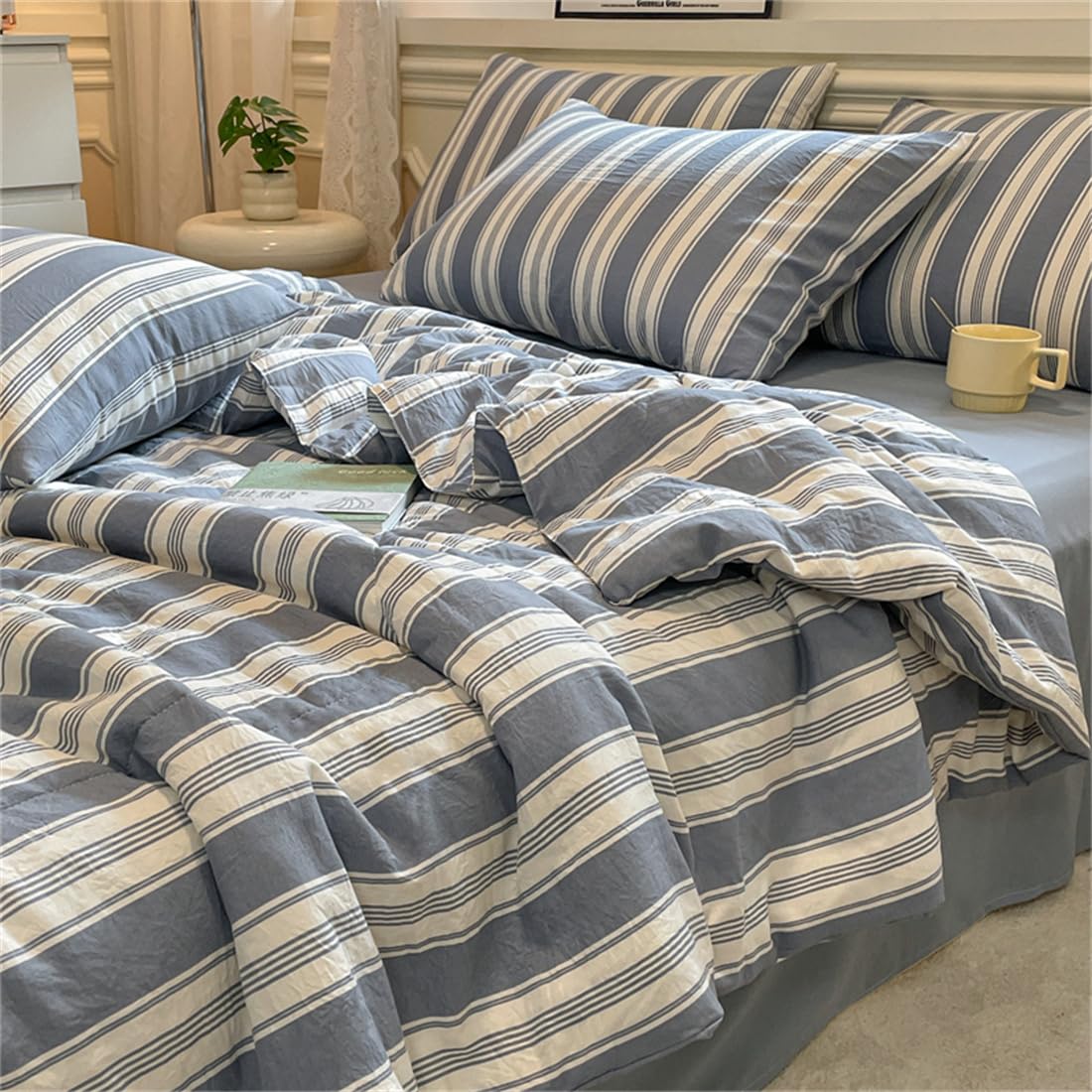 Mateju Moderno Trapuntino Copriletto Singolo Matrimoniale,Copriletto Trapuntato,Trapunta Leggera Estivo Primaverile,Trapunta Estiva Letto Singola (Blu classico,200 * 230cm)