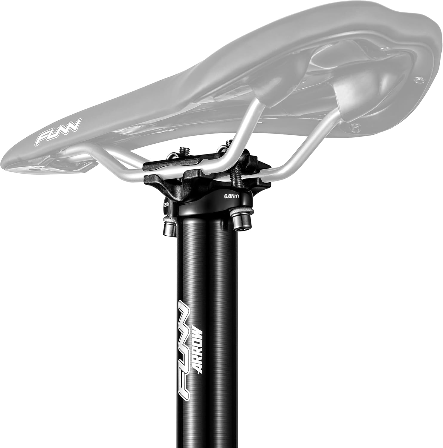 Funn Arrow Bike Seat Post, Length 350mm, Diameter 30.9mm / 31.6mm, Aluminum Alloy AL7050, 3D Forged, One Piece Head and Shaft