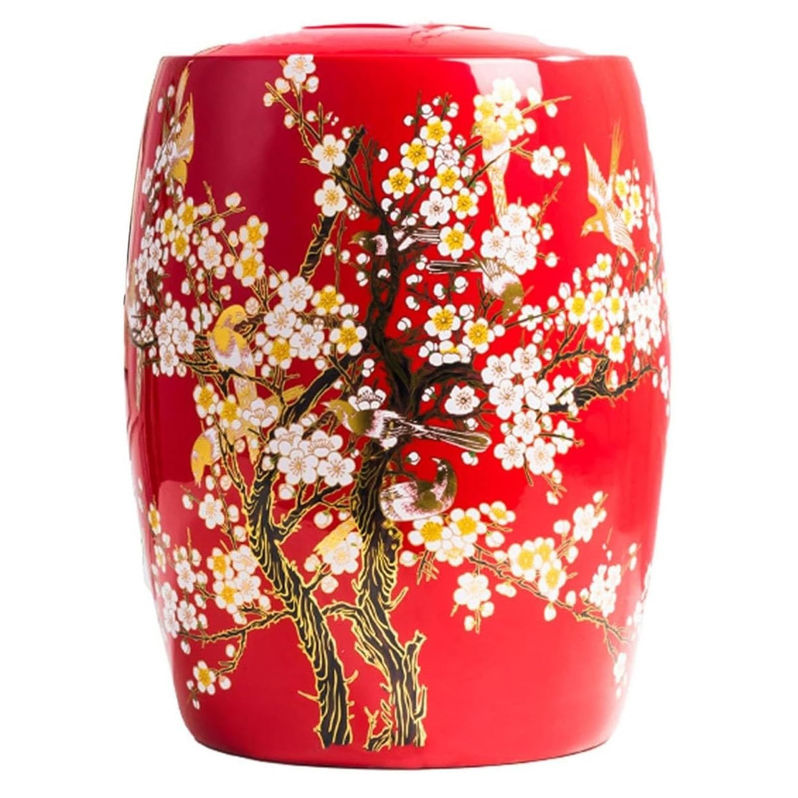 YYCSREY Large Ceramic Rice Jar Storage Container Rice Dispenser with Lids Ceramic Rice Bucket Container Grains Sealed Jar(Red,11lbs)(Red,25ml)