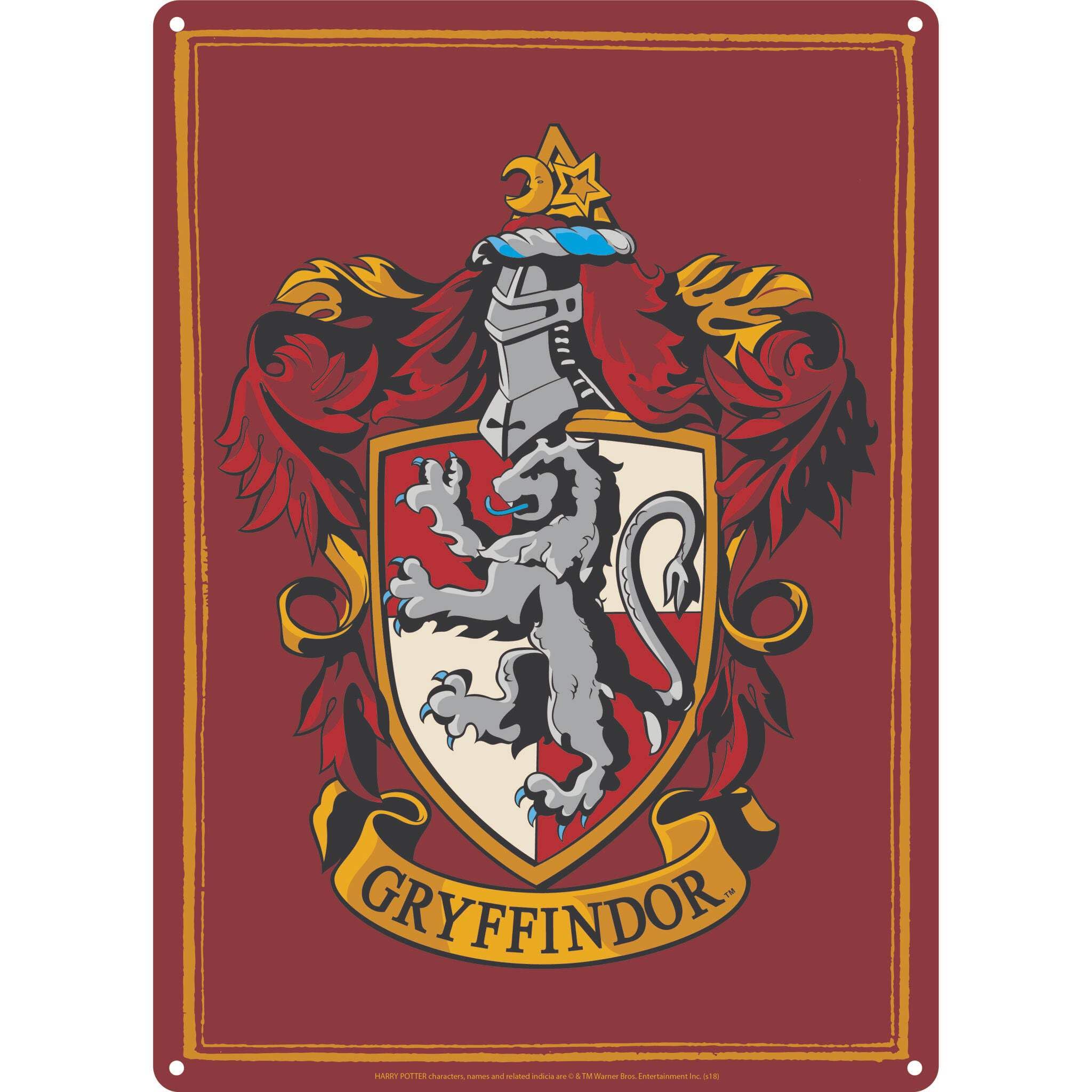 Half Moon Bay | Harry Potter | Gryffindor | Gryffindor Metal Art Sign | Official Merchandise | Home decor | Bedroom Poster