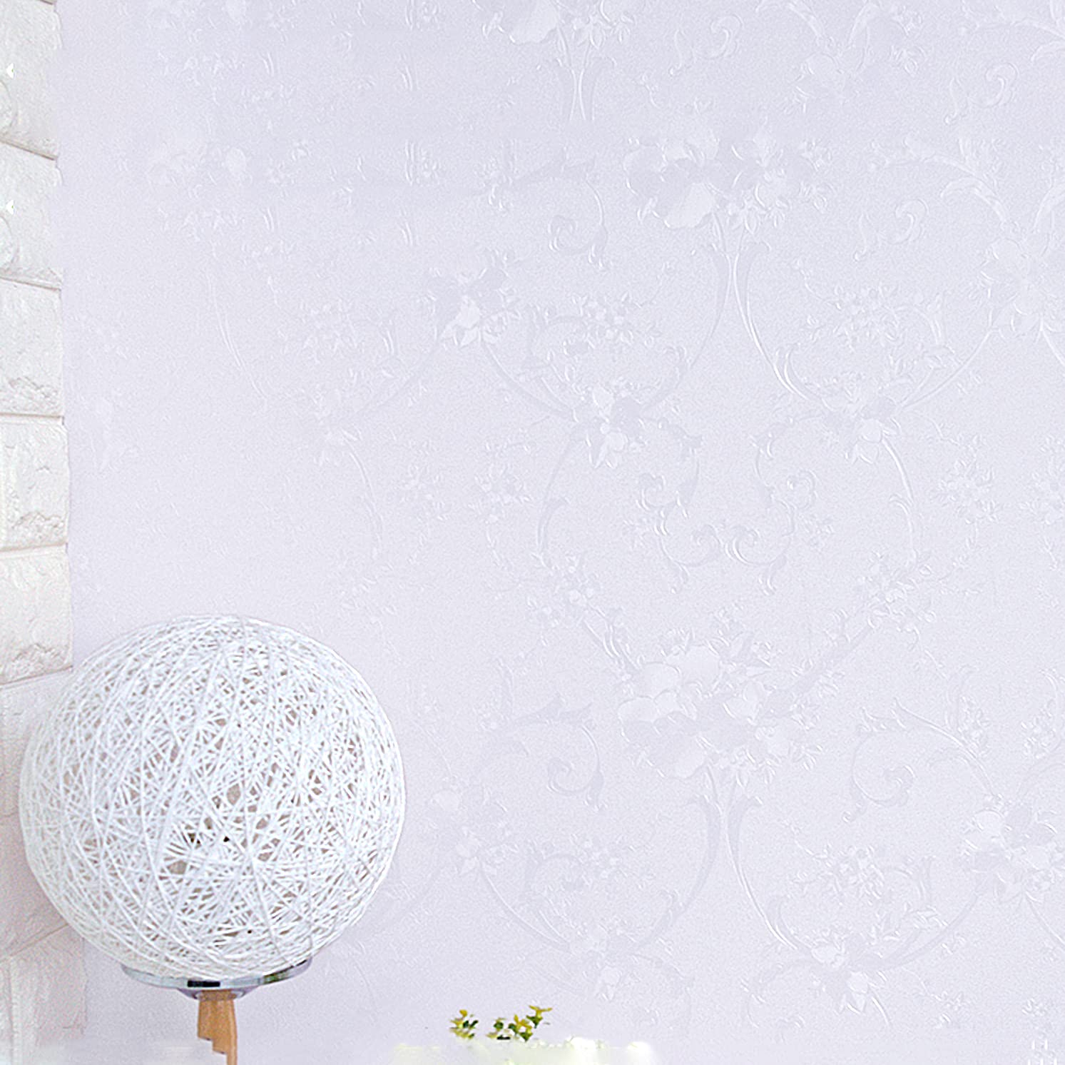 wolpin Wall Sticker Wallpaper (60 x 300 cm) Embossed European Home Decor Vines, White (B09F6Y89ZD) Amazon Price History, Amazon Price Tracker