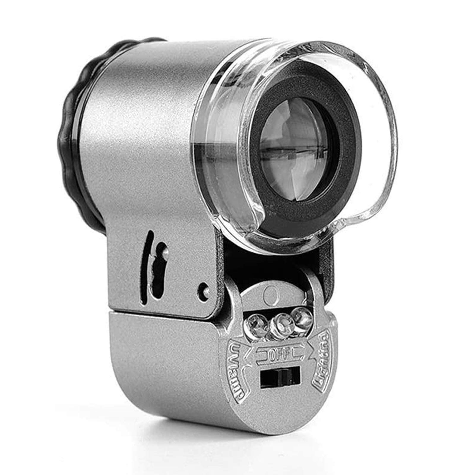 Leichte Lupe, 50-fache tragbare hochauflösende LED-Lichtmikroskop-Lupe für Wenwan Appraisal Watch Repair Reading Safehappy