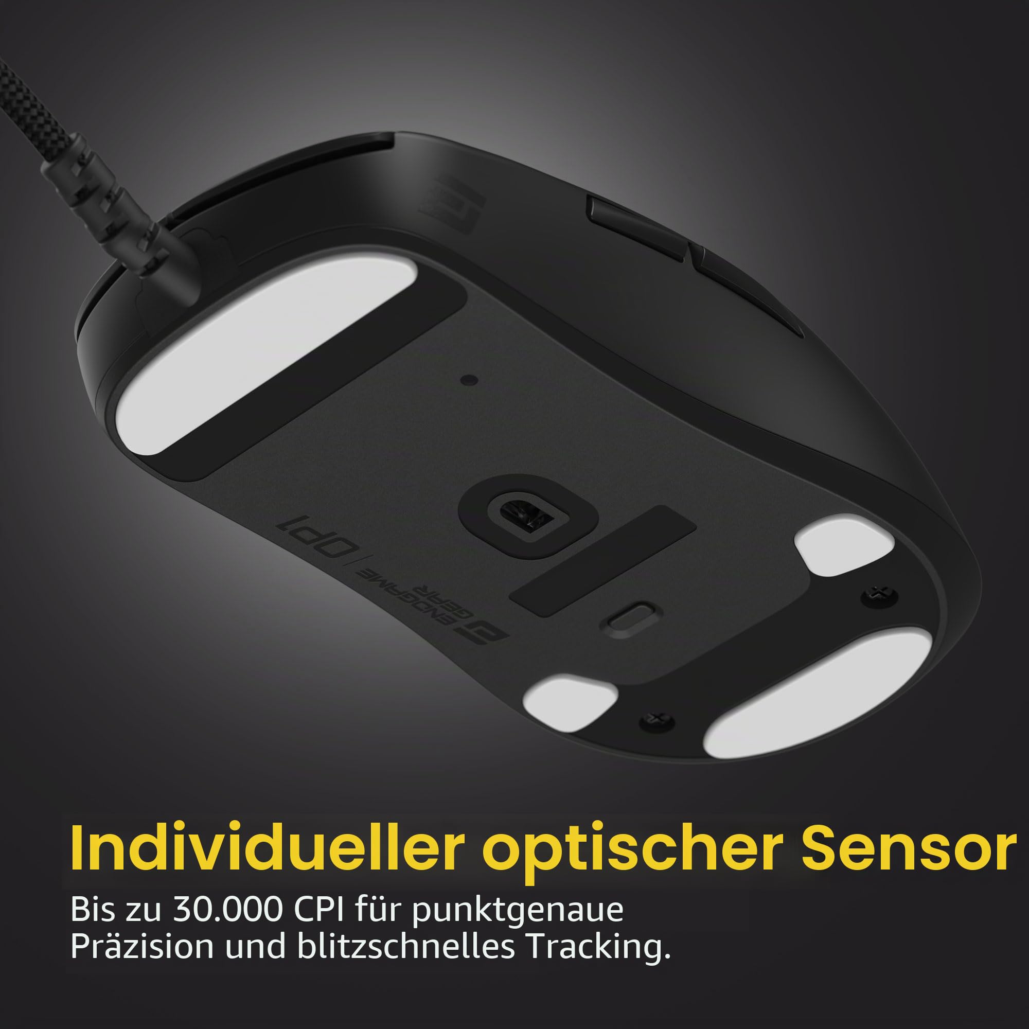 ENDGAME GEAR OP1 8k v2 Schwarz – Esports Gaming Maus mit Kabel, 30K DPI optischem Sensor, 8000Hz Polling, austauschbaren Switches & Claw-Grip-Design