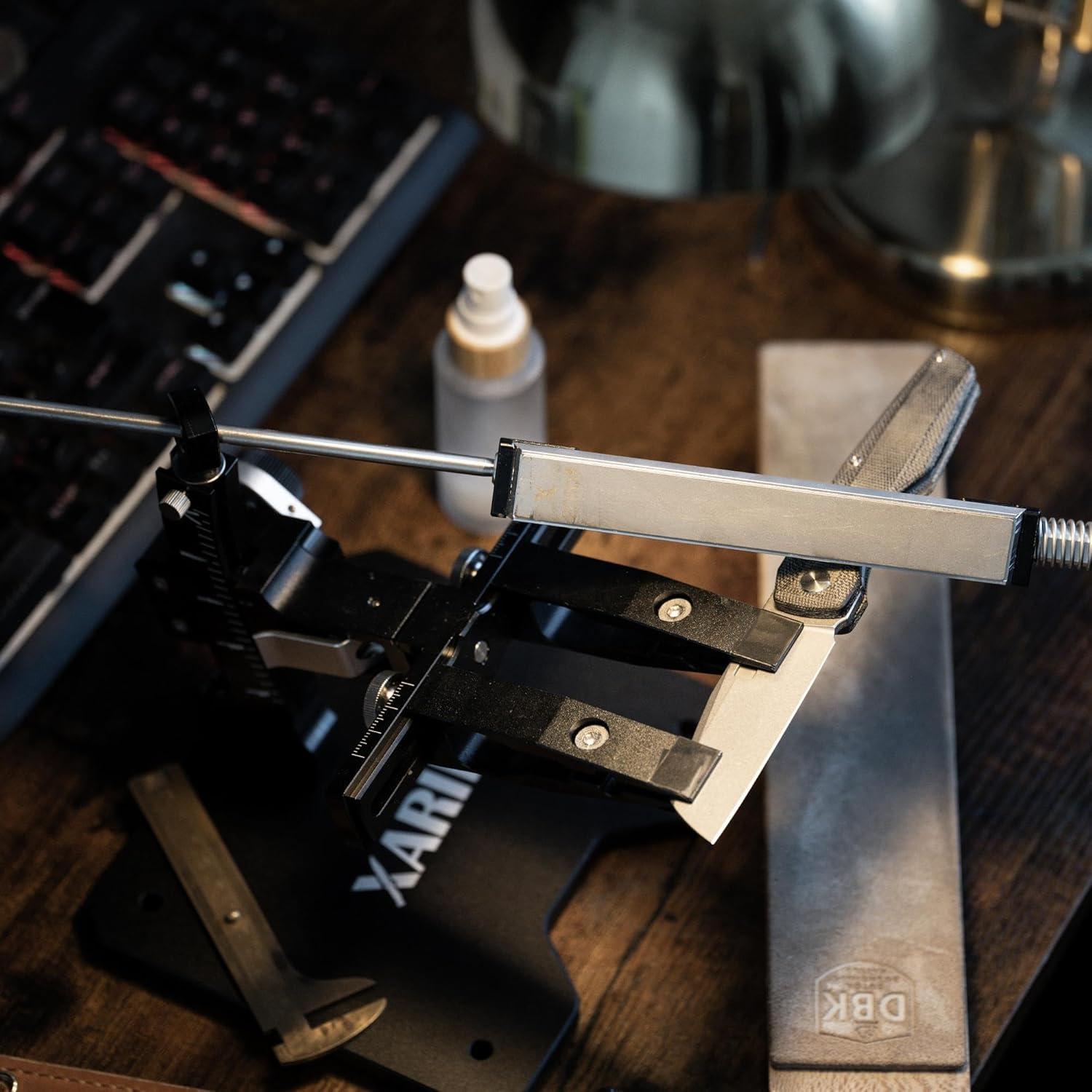 GEN3 Guided Knife Sharpening System & 9 PCS Aluminum Based Diamond Knife Sharpening Stones Set & Securing Clip for Kitchen, Hunting, Fishing Knives