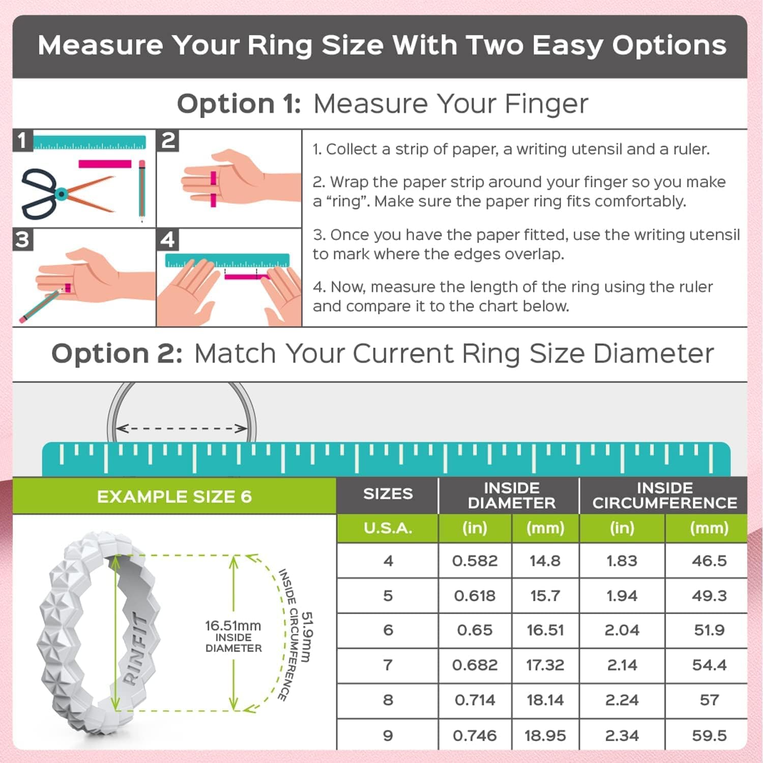 Rinfit Silicone Rings for Women - Women's Thin and Stackable Wedding Bands - Rubber engagement rings - Stars collection