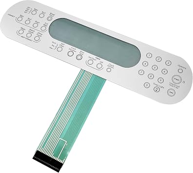 9756559ES Switch Membrane No Metal Plate Compatible with Whirlpool Oven
