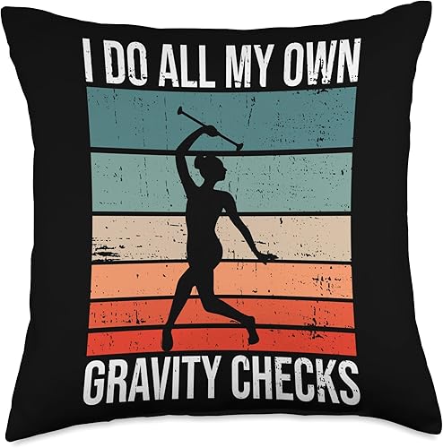 Miniatura 4 de Baton Twirling & Majorette Dance Designs Twirler Design for Baton Gymnastics Throw Pillow, 16x16, Multicolor