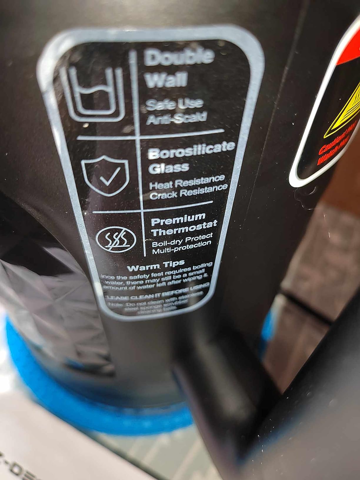 ZDESDEMONA Electric Kettle, Easy to Clean Limescale 1.7L Glass Kettles