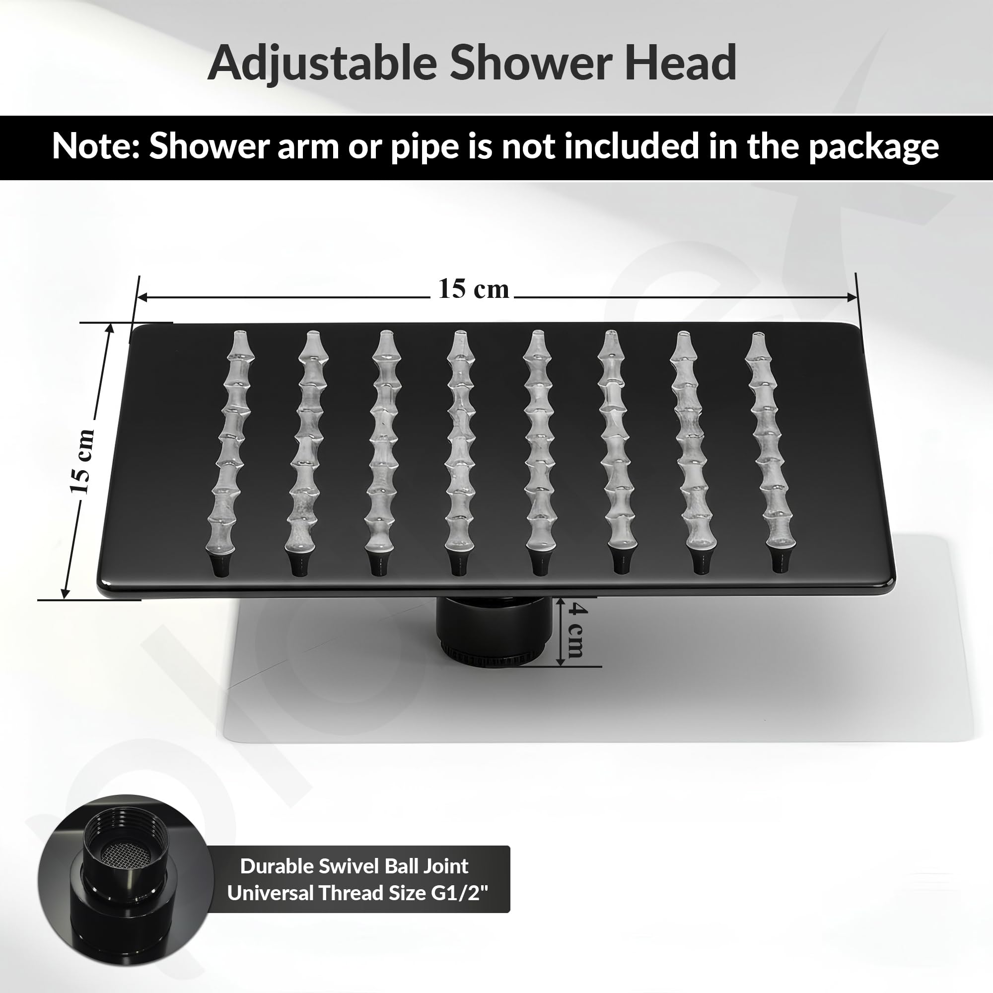 Plantex Stainless Steel Shower Head - Ultra Slim & Powerful -3