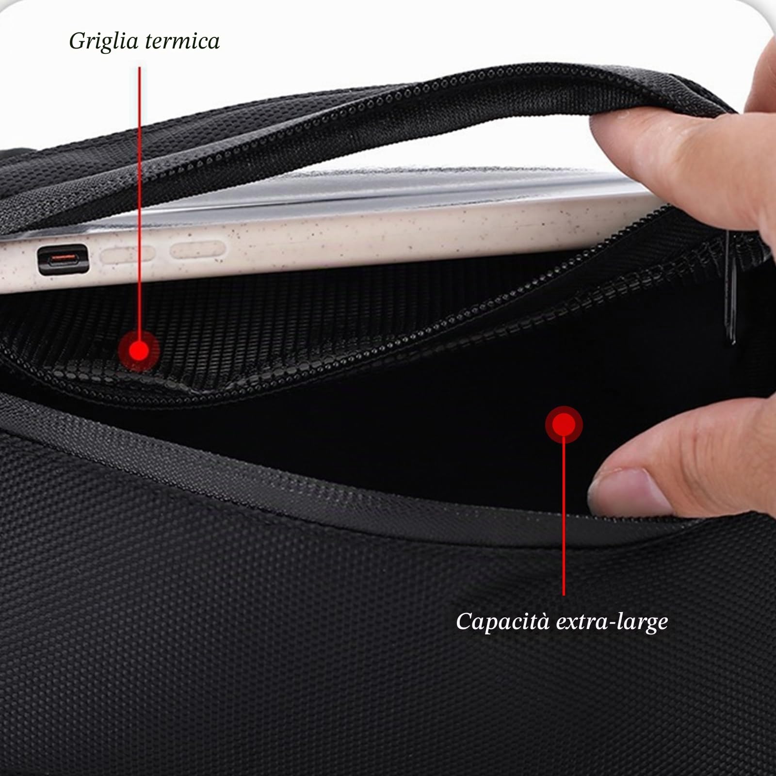 Borsa Anteriore Moto, Borsa Impermeabile per Manubrio, Borsa da Motociclo, Borsa con Touch Screen, Portaoggetti Grande Capacità 2L, Copertura Anti-Pioggia, Per Harley Triumph, Per Suzuki Honda Yamaha