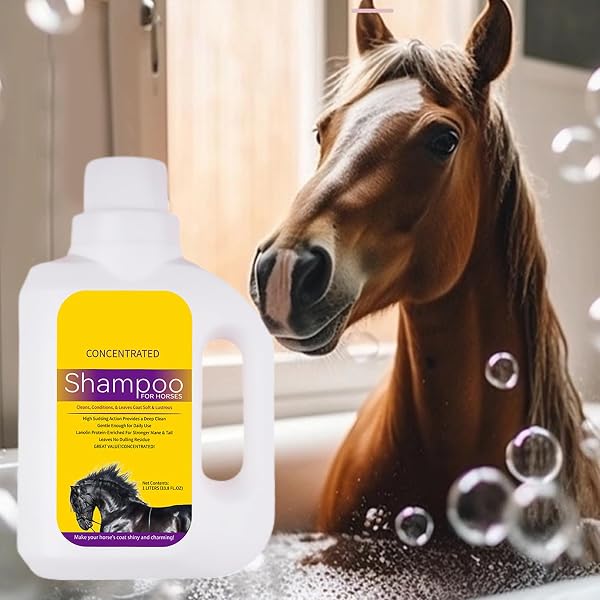 ホースホワイトニングシャンプー | 馬用シャワージェル | ペットケアボディウォッシュ犬用グルーミング肌ケア - 2