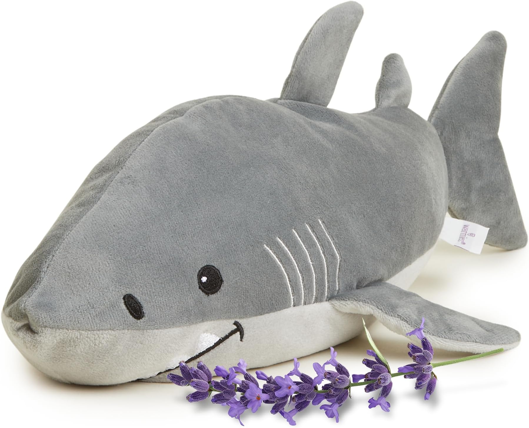 warmies Microwavable Stuffed Animals, Shark - Heated Stuffed Animal Plushie for Warmth & Comfort - Cute Soft Plush Toys for Adults & Children (Boys, Girls, Babies & Toddlers)