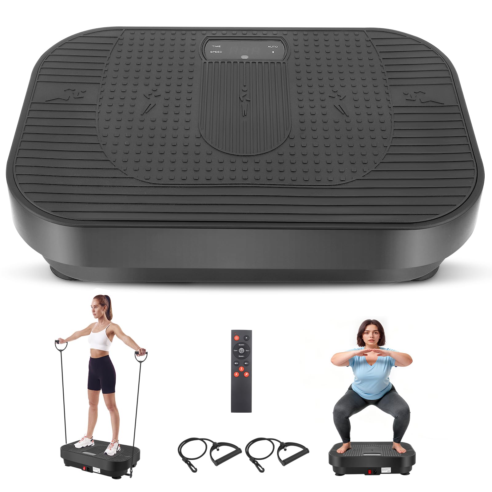 Pedana Vibrante, Potente Pedana Vibrante Dimagrante per la Costruzione e la Modellazione Muscolare, Controllo Automatico della Velocità, Capacità di carico 150kg Piastra Vibrante Machine per la Casa