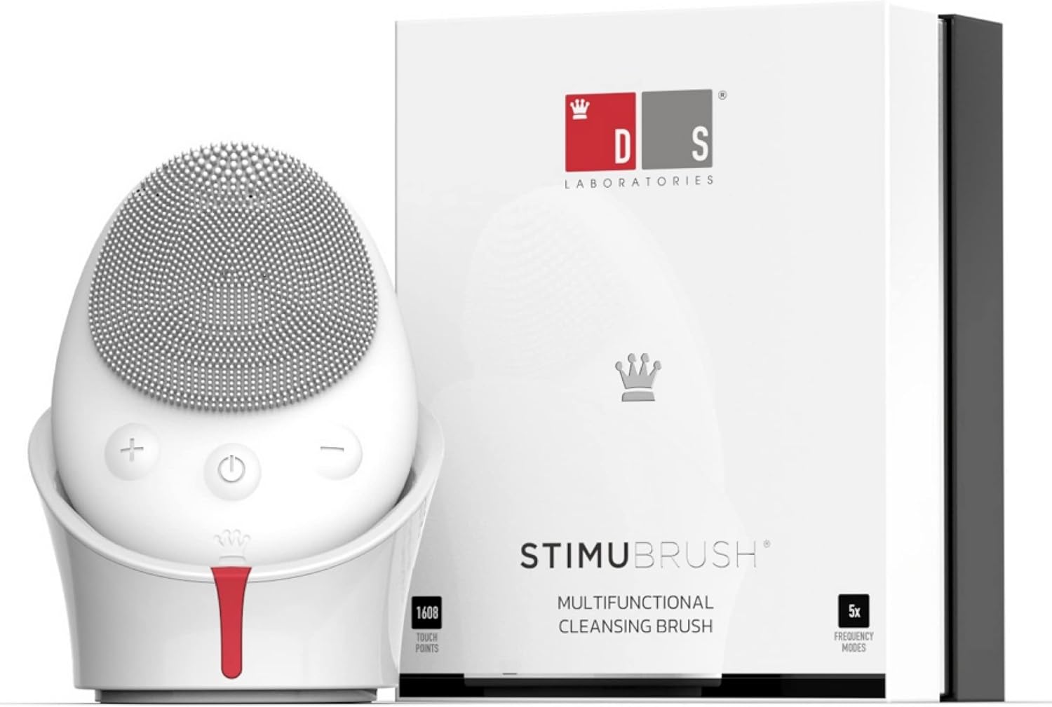 DS Laboratories StimuBrush Facial Cleansing Brush - Exfoliating Brush for Face, Electric Facial Scrubbing Brush for All Skin Types, Face Brush for Cleansing and Exfoliating Skin