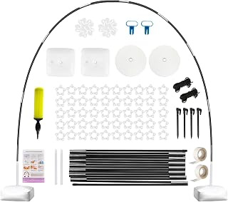 Balloon Arch Kit Frame, 10FT Wide & 9FT Height Adjustable Balloon Arch Stand for Floor with Base for Party Garland Graduation Wedding Birthday Baby Shower Theme Party Decorations (Black)