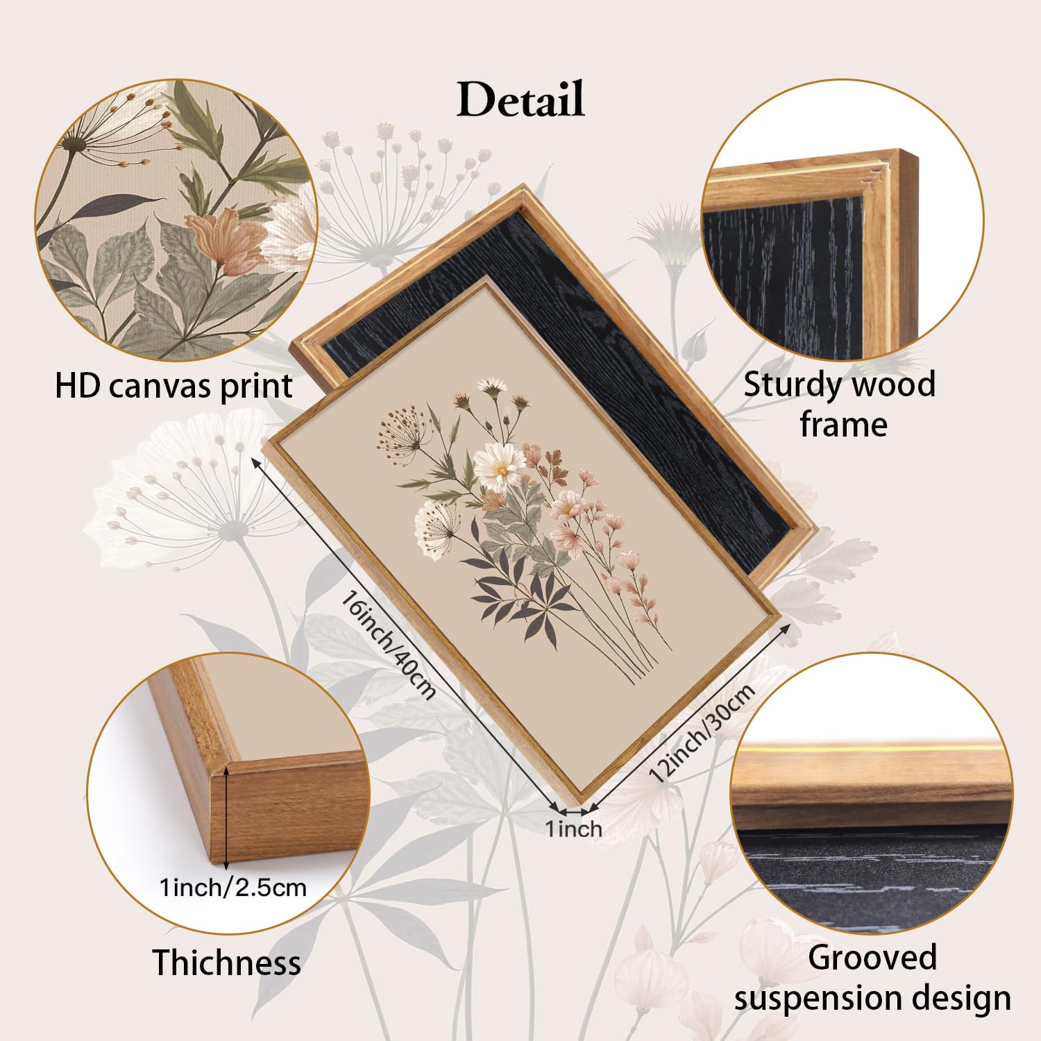 CHDITB Mountain Frame Canvas Wall Art, Nature themed office Wall Decor, country Scenic Art Spiritual Wall Painting, Vintage national park Mountains forest Art Prints for Living Room, Bedroom 16"x24"x3 — view 54